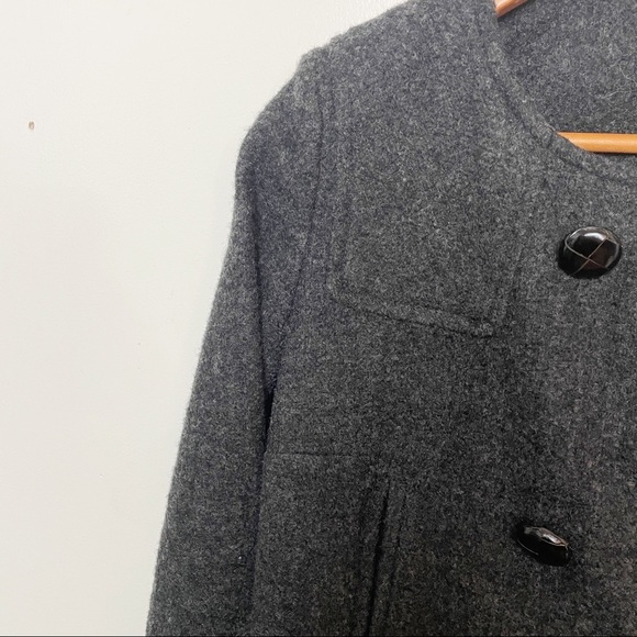 Isabel Marant Etoile Clifford Charcoal Wool/Alpaca BlendPea Coat 38 - Picture 7 of 16